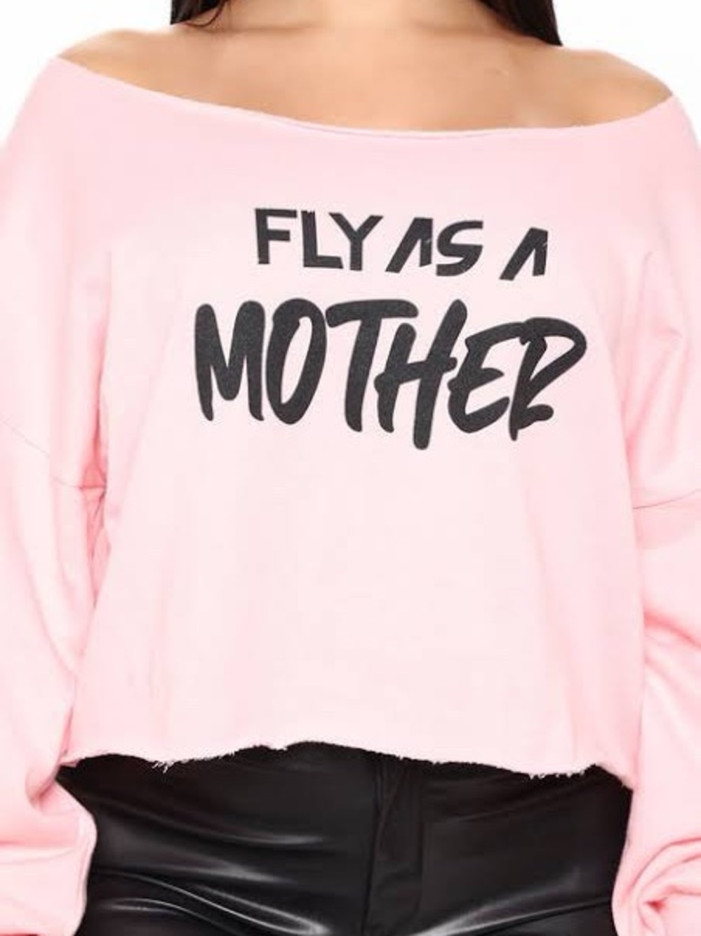 Fashion Nova “Fly As A Mother” Crop Top